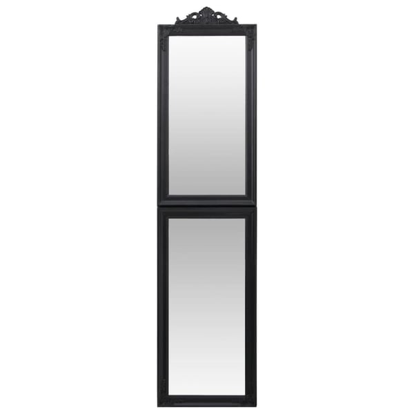 vidaXL Vapaasti seisova peili musta 50x200 cm