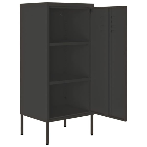 vidaXL Oppbevaringsskap antrasitt 42,5x35x101,5 cm stål