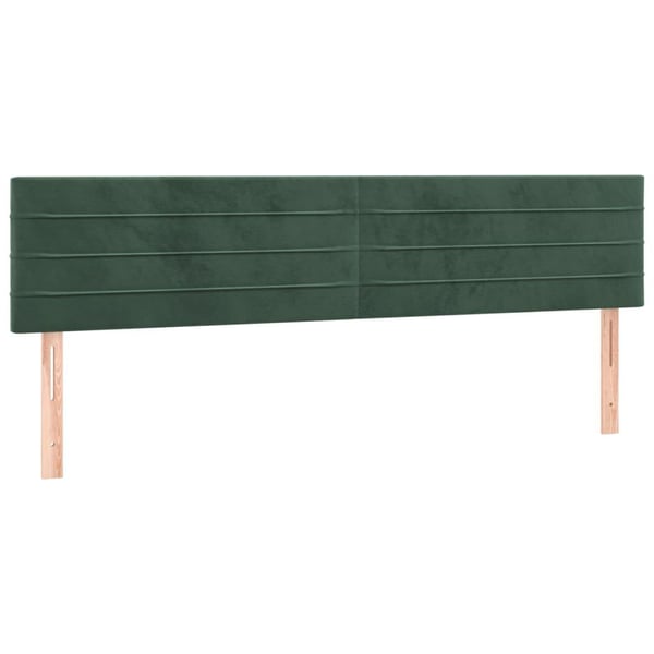 vidaXL kontinentalseng med madras 160x200 cm fløjl mørkegrøn