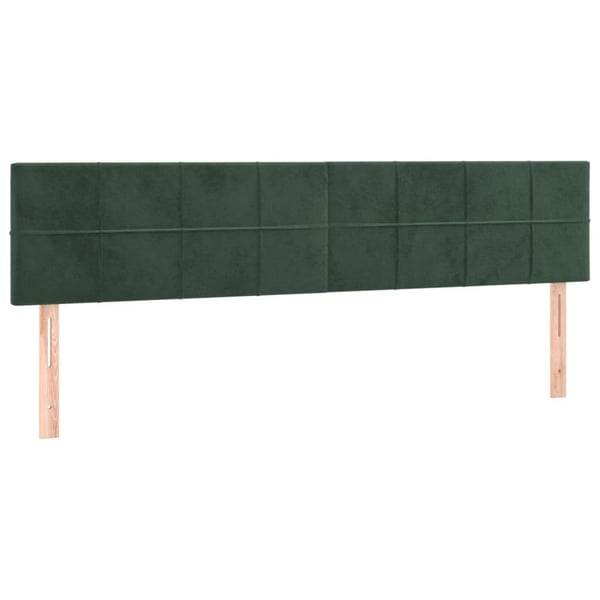 vidaXL kontinentalseng med madras 160x200 cm fløjl mørkegrøn