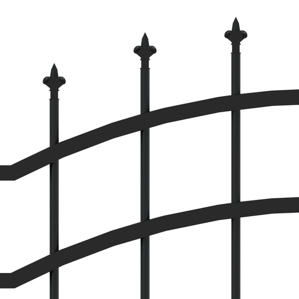 vidaXL havehegn Woerden med spydtop sort 240x75 cm stål