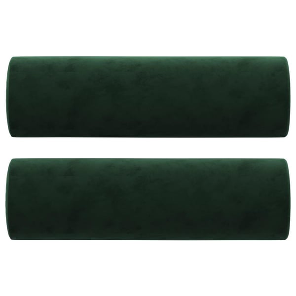 vidaXL pyntepuder 2 stk. Ø15x50 cm velour mørkegrøn