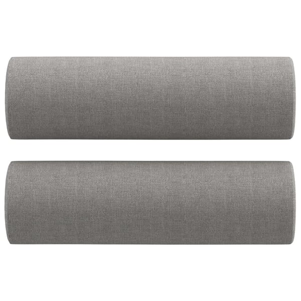 vidaXL pyntepuder 2 stk. Ø15x50 cm stof grå