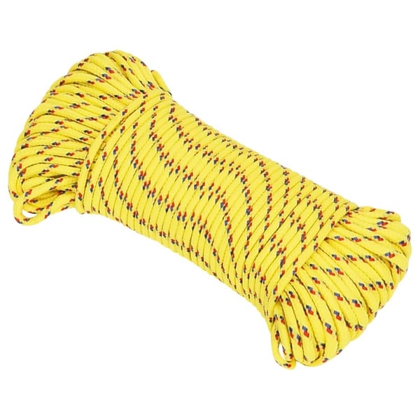 vidaXL Veneköysi keltainen 5 mm 50 m polypropeeni