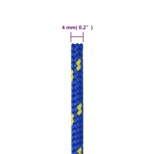 vidaXL Veneköysi sininen 4 mm 100 m polypropeeni