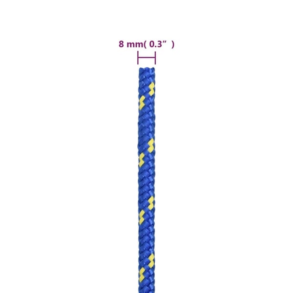 vidaXL Veneköysi sininen 8 mm 50 m polypropeeni