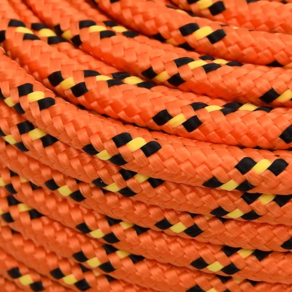 vidaXL Båttau oransje 6 mm 50 m polypropylen