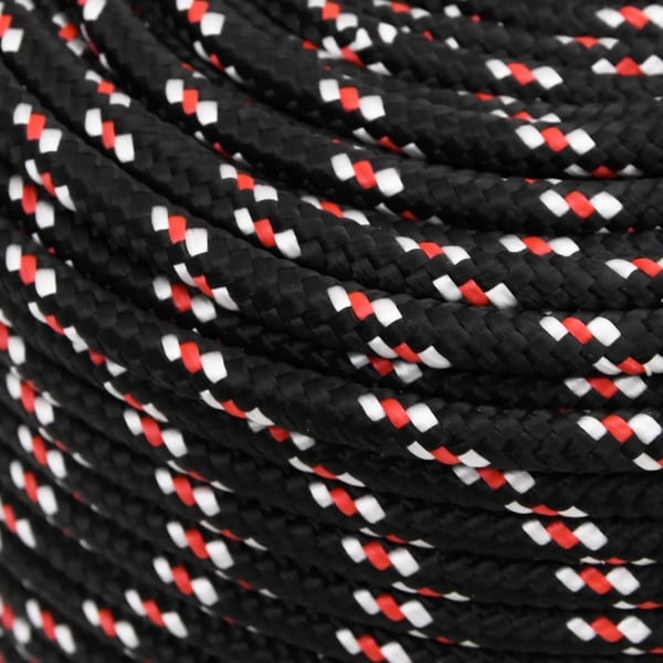 vidaXL Veneköysi musta 10 mm 25 m polypropeeni