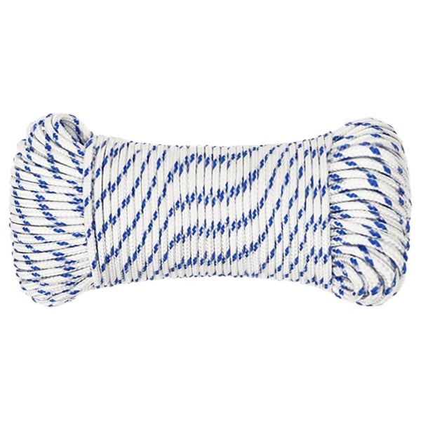 vidaXL Båttau hvit 5 mm 100 m polypropylen