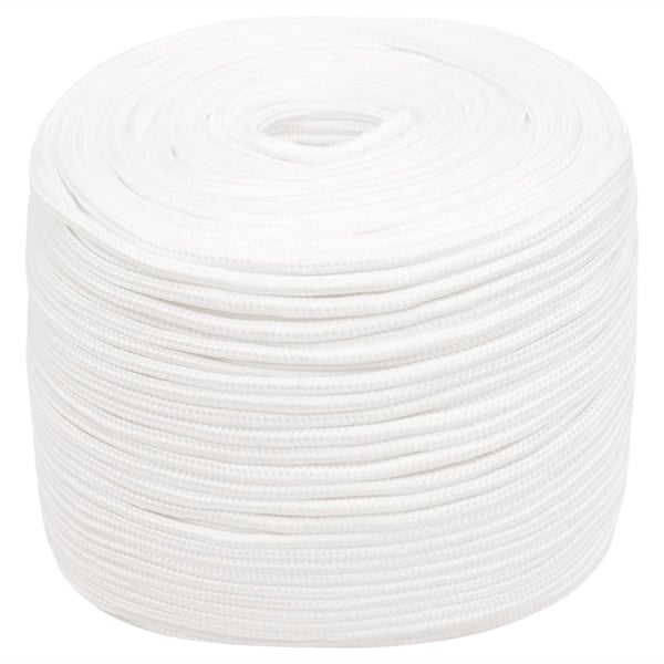 vidaXL Båttau helhvit 6 mm 50 m polypropylen