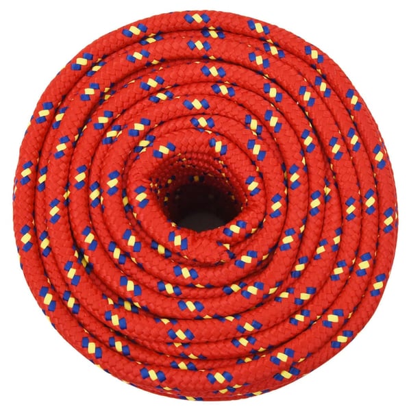 vidaXL Båttau rød 14 mm 25 m polypropylen