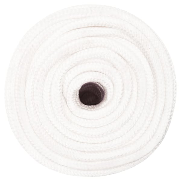 vidaXL Båttau helhvit 12 mm 25 m polypropylen