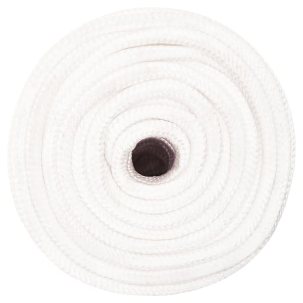 vidaXL Båttau helhvit 12 mm 50 m polypropylen