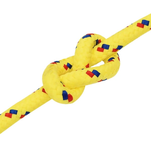 vidaXL Båttau gul 12 mm 25 m polypropylen