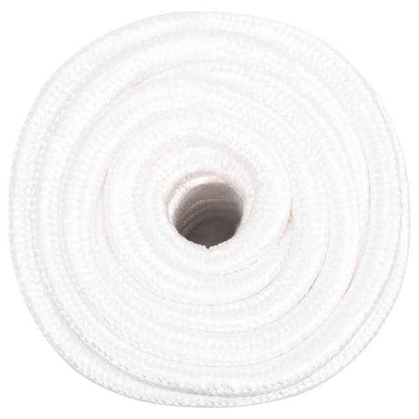 vidaXL Båttau helhvit 20 mm 25 m polypropylen