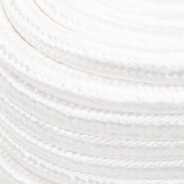 vidaXL Båttau helhvit 20 mm 25 m polypropylen