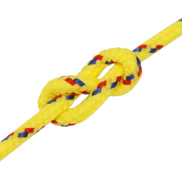 vidaXL Båttau gul 4 mm 250 m polypropylen