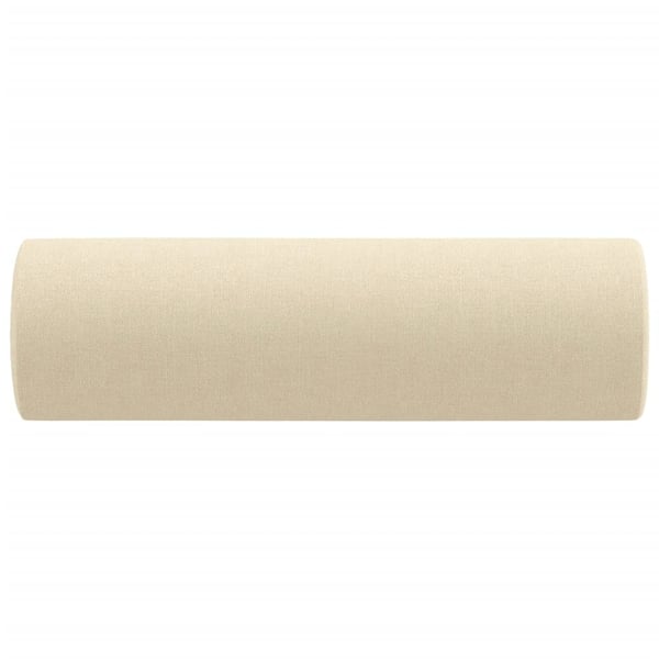 vidaXL pyntepuder 2 stk. Ø15x50 cm stof cremefarvet