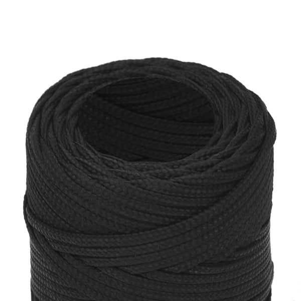 vidaXL Båttau helsvart 2 mm 250 m polypropylen