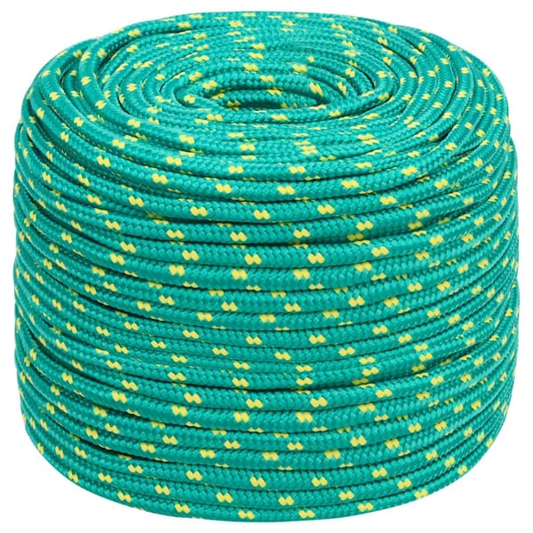 vidaXL Båttau grønn 10 mm 25 m polypropylen