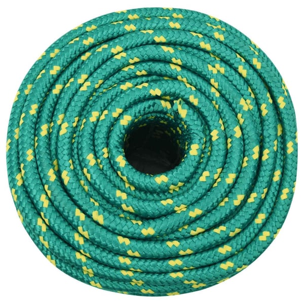 vidaXL Veneköysi vihreä 12 mm 25 m polypropeeni