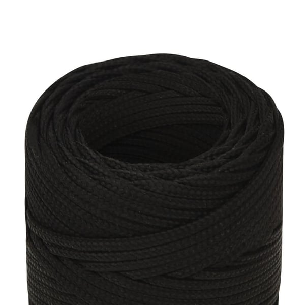 vidaXL Arbeidstau svart 2 mm 50 m polyester