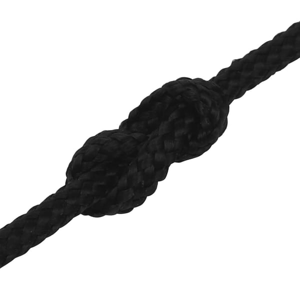 vidaXL Arbeidstau svart 2 mm 50 m polyester