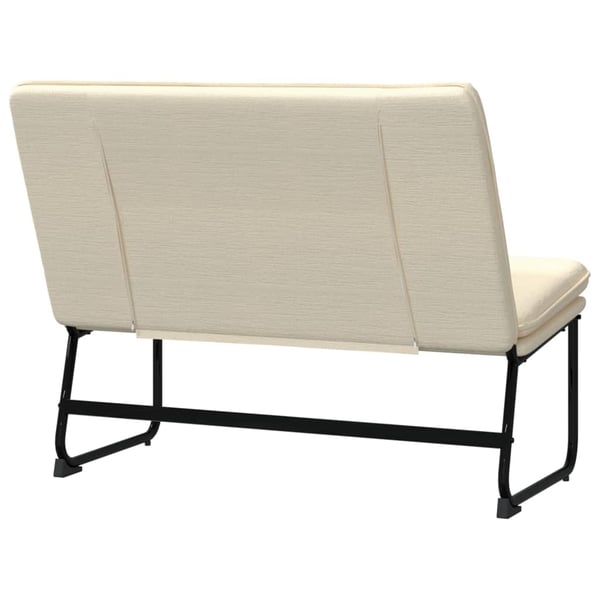 vidaXL bænk 100x75x76 cm stof cremefarvet