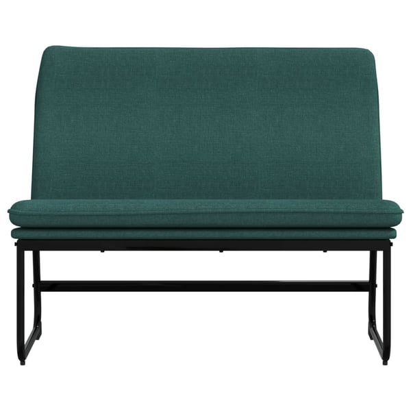 vidaXL bænk 100x75x76 cm stof mørkegrøn