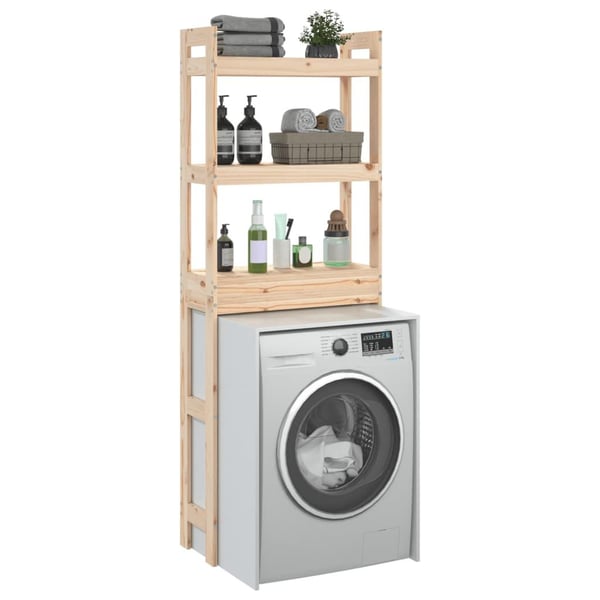 vidaXL Baderomshylle 63x26x171 cm heltre furu