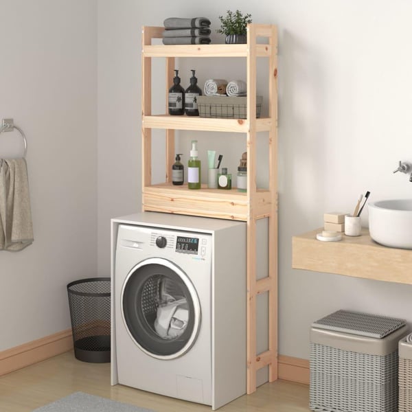 vidaXL Baderomshylle 63x26x171 cm heltre furu