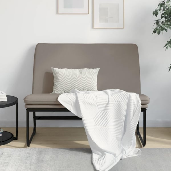 vidaXL bænk 100x75x76 cm stof gråbrun