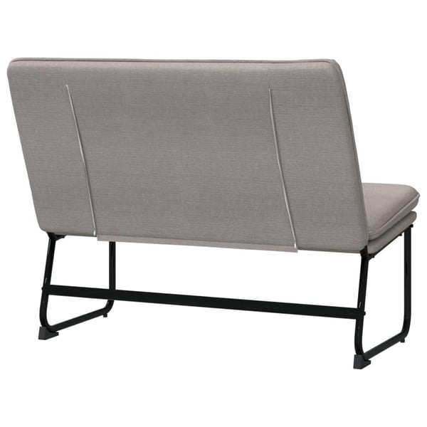vidaXL bænk 100x75x76 cm stof gråbrun