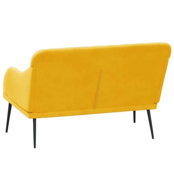 vidaXL bænk 110x76x80 cm velour gul