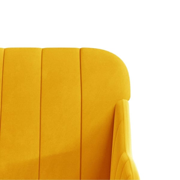 vidaXL bænk 110x76x80 cm velour gul