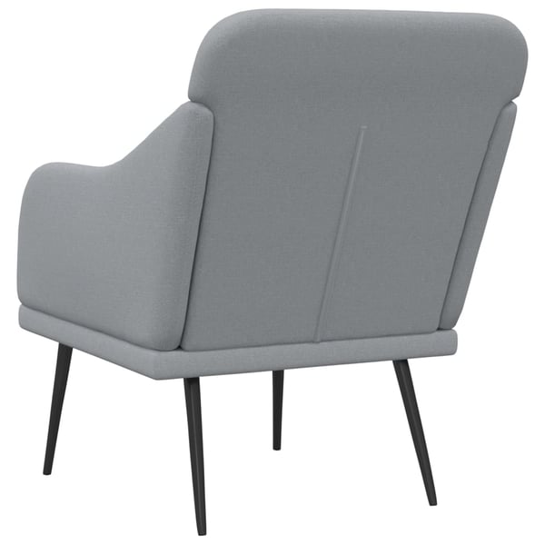 vidaXL lænestol 63x76x80 cm stof lysegrå