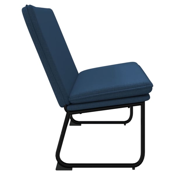 vidaXL bænk 100x75x76 cm stof blå