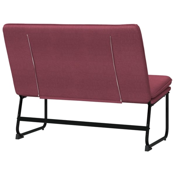 vidaXL bænk 100x75x76 cm stof rød