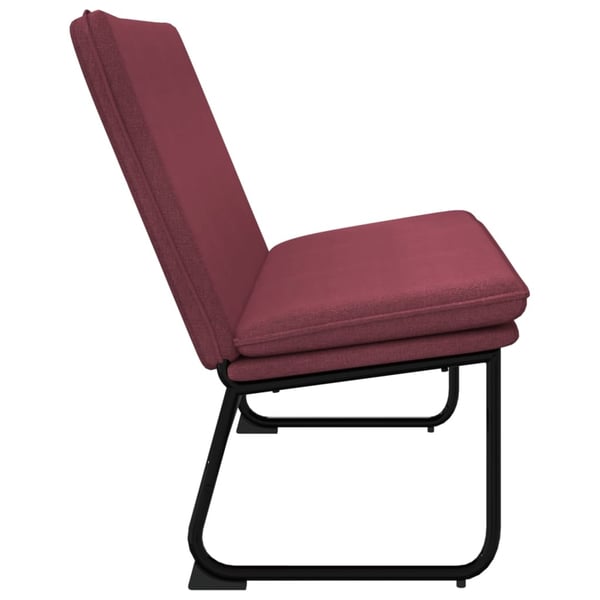 vidaXL bænk 100x75x76 cm stof rød