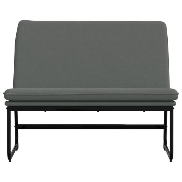 vidaXL bænk 100x75x76 cm stof mørkegrå
