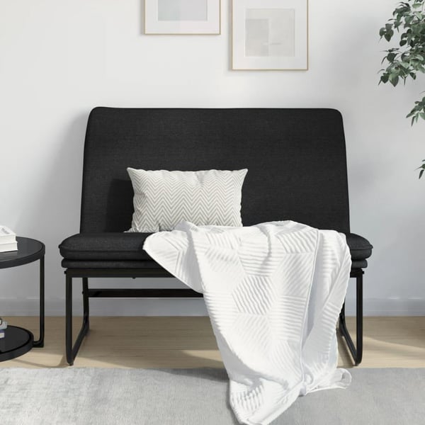 vidaXL bænk 100x75x76 cm stof sort