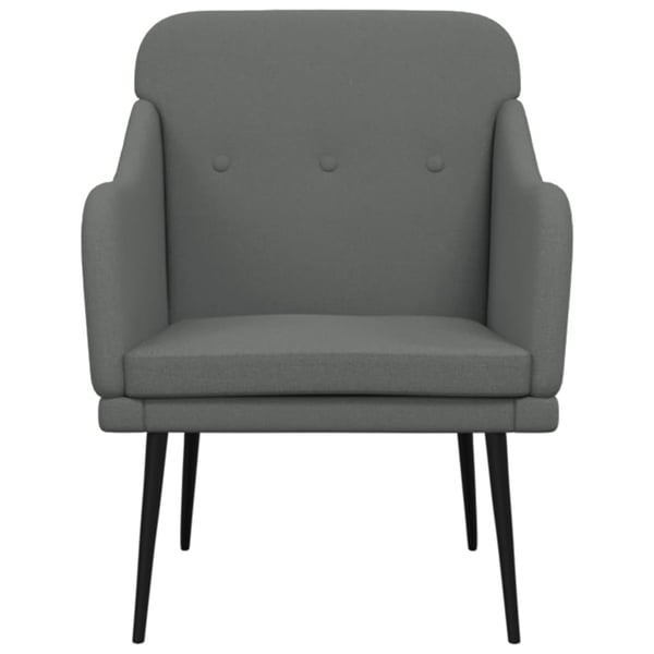 vidaXL lænestol 63x76x80 cm stof mørkegrå