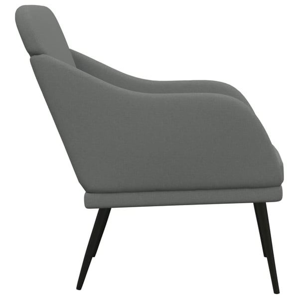 vidaXL lænestol 63x76x80 cm stof mørkegrå