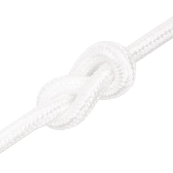 vidaXL Båttau helhvit 20 mm 100 m polypropylen