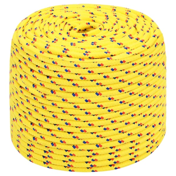 vidaXL Båttau gul 10 mm 250 m polypropylen