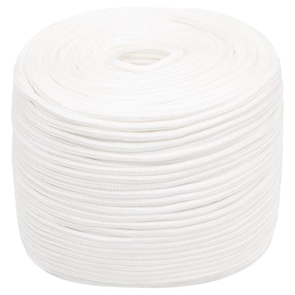 vidaXL Båttau helhvit 10 mm 100 m polypropylen