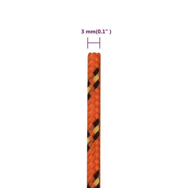 vidaXL Båttau oransje 3 mm 500 m polypropylen