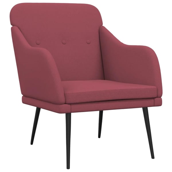 vidaXL Fåtölj vinröd 63x76x80 cm tyg