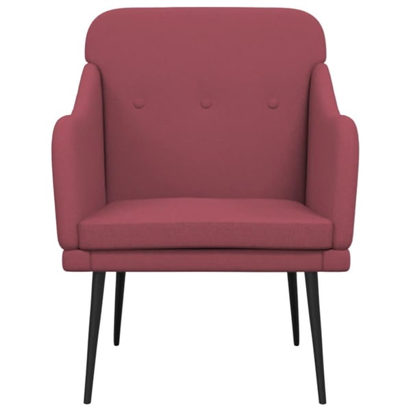 vidaXL Fåtölj vinröd 63x76x80 cm tyg