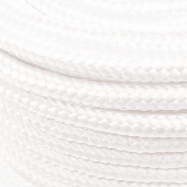 vidaXL Veneköysi täysvalkoinen 12 mm 250 m polypropeeni